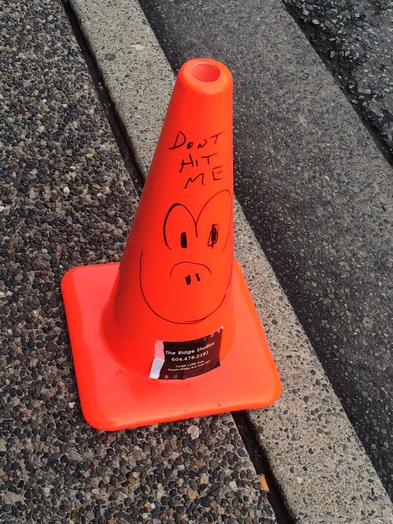 This traffic cone is loving his job! We should all be so lucky @yvrshoots #VancouverFilming