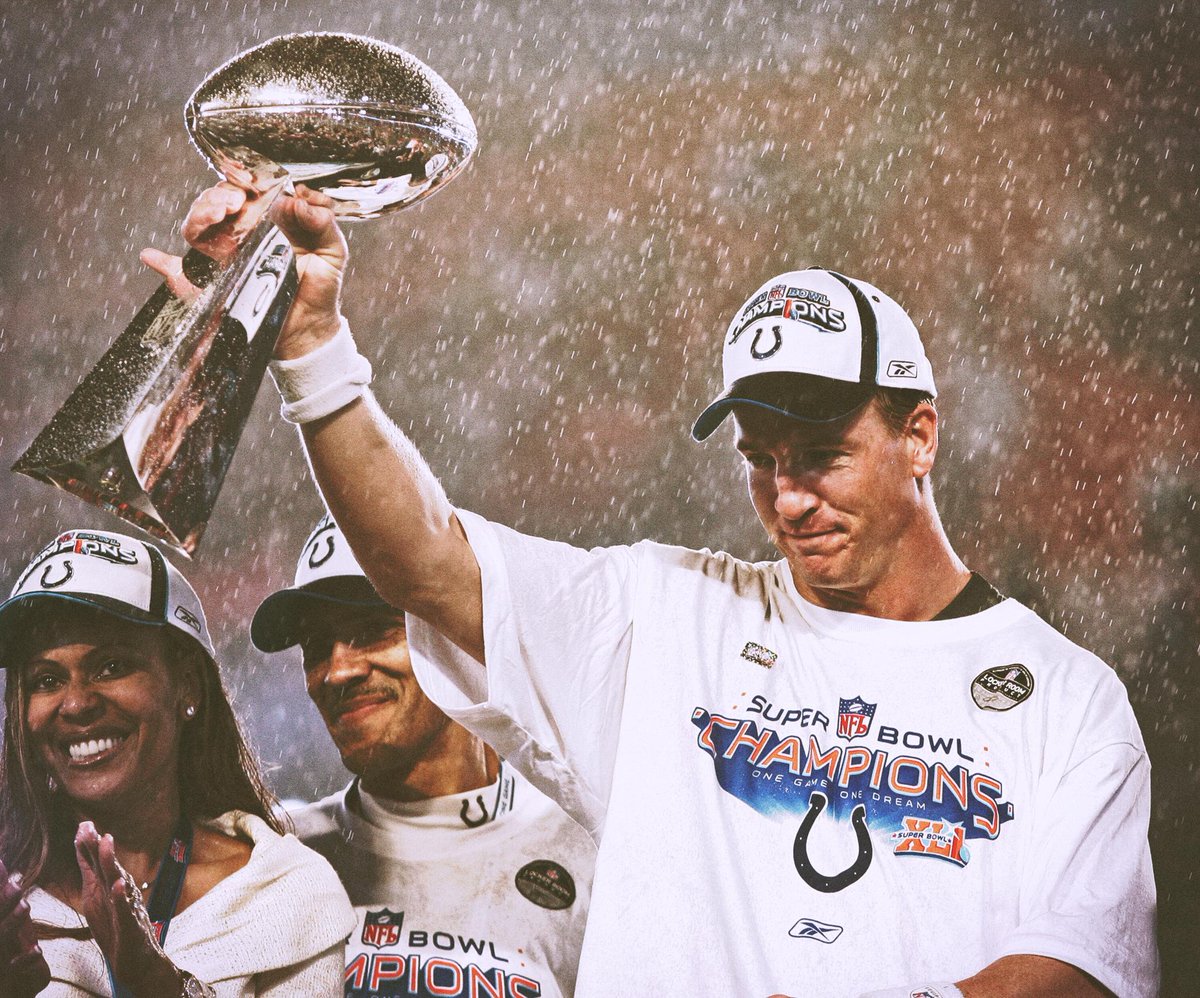SportsCenter's tweet photo. #TBT to 9 years ago when Peyton Manning won the Super Bowl with the Colts. https://t.co/BdTgLSFKtO