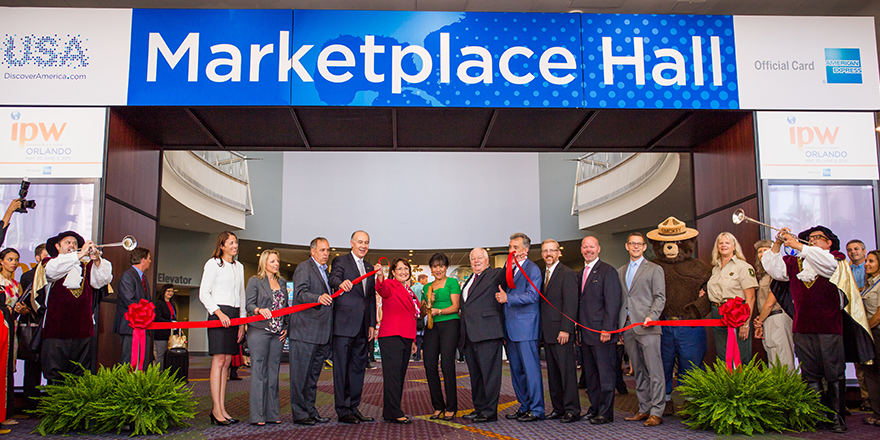 ustravelipw's tweet photo. Ready, Set, Let's IPW | #ipw15 kicks off with fun and fanfare at the @BrandUSA Marketplace Hall ribbon cutting. #tbt https://t.co/JjuTuUw3wM