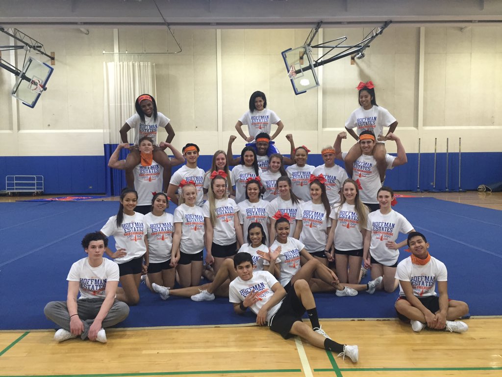 HEHSCoEdCheer's tweet photo. Hoffman CoEd started their day of right #preview #adminlunch #drumline #STATE #WeWantDayTwo #TraditionBuilt https://t.co/bsnjeFRJBC
