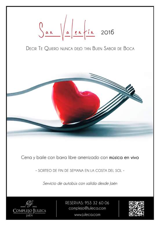 ComplejoJuleca's tweet photo. ¿Tienes plan para San Valentín? #SanValentin #ComplejoJuleca #Jaén https://t.co/JkFEAupkov