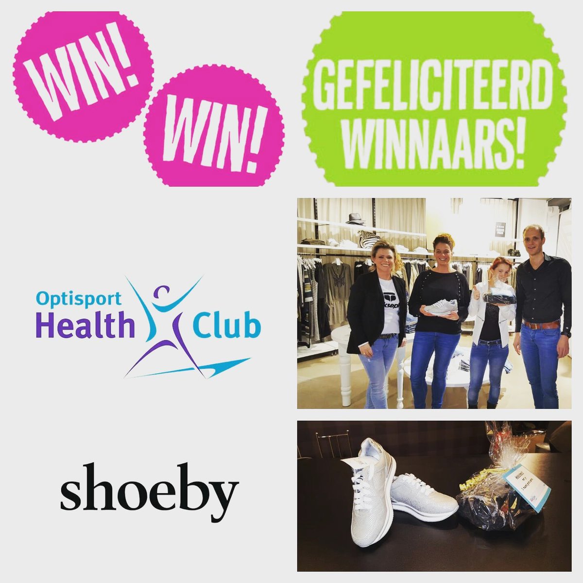Winnaars bekend van leuke samenwerking #shoeby #optisport #warnsveld