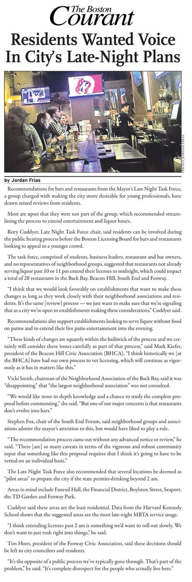 Sneak peek at tomorrow's issue: residents say their voice was missing from city's late-night planning.