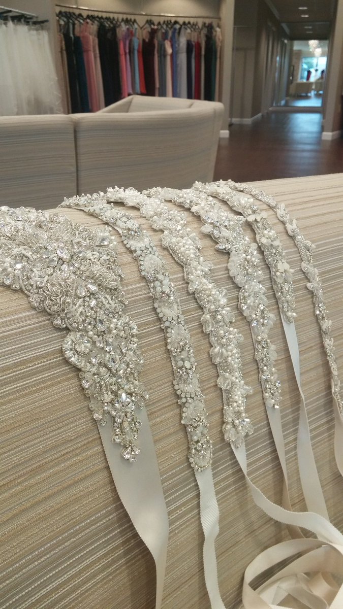 Looking for a little bridal bling?  Our new A.B. Ellie sashes are the perfect addition to your gown!