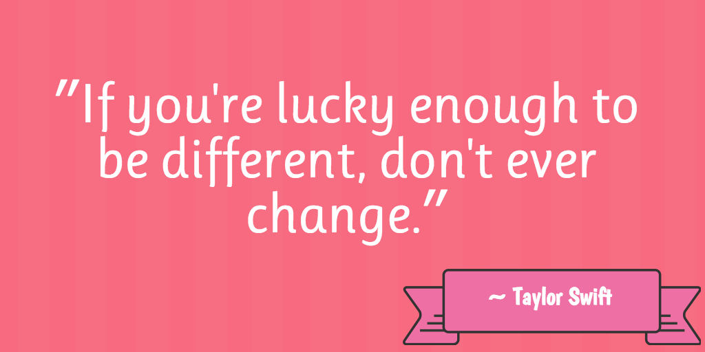autismspeaks's tweet photo. ʺIf you're lucky enough to be different, don't ever change.ʺ ~ @taylorswift13 #throwbackthursday https://t.co/E2n61NtPyY
