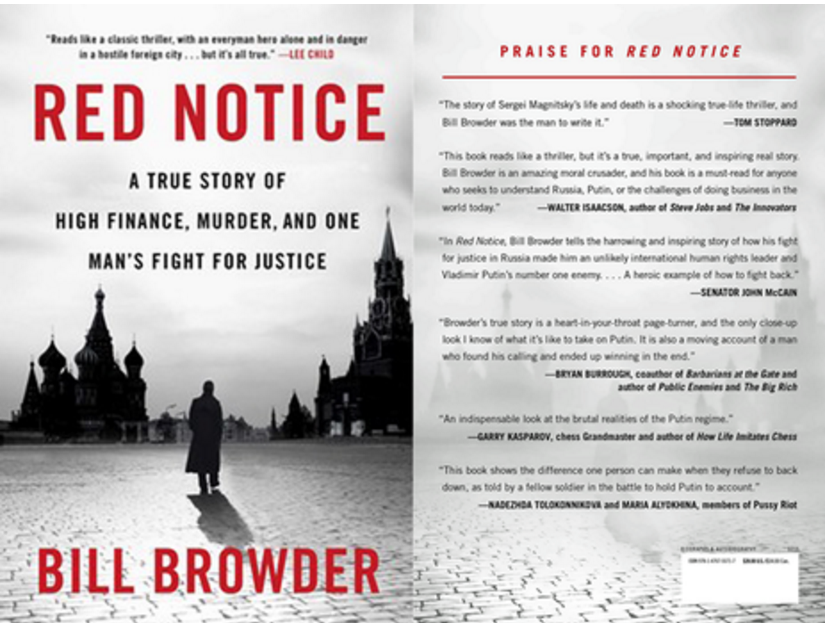 EerikNKross's tweet photo. @Billbrowder thank you 4 the"Red Notice", a MUST READ.  From the proud club of Putin/Interpol Red Notice holders. https://t.co/ng5HjpFXho