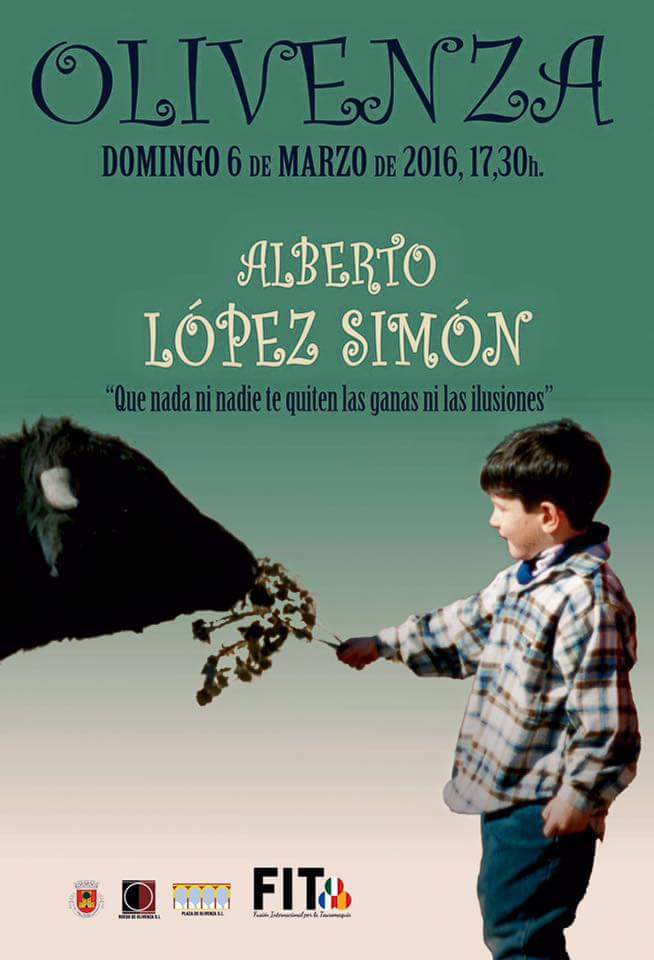 ptlopezsimon's tweet photo. Cartel de Alberto López Simón de la Campaña #NiñosToreros para la Feria de #Olivenza https://t.co/k01yk2nmhY