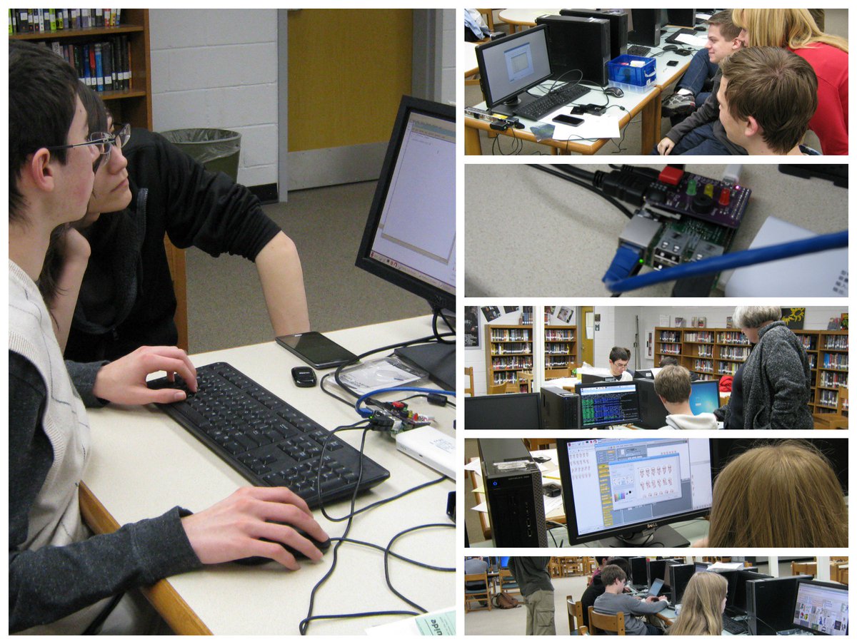 hcpss_ghs's tweet photo. The GHS Maker Club has launched! We're coding, designing, & making with @Raspberry_Pi in the library! #hcpssoit https://t.co/dlcnq88lzY