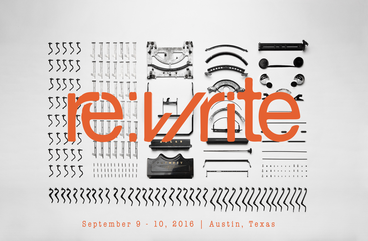 ReWriteConf's tweet photo. Plans for Re:Write 2016 are underway, so be on the lookout for the website launch next Tuesday. #rewrite2016 https://t.co/Q5Y40scOZ8