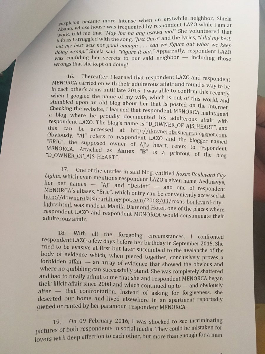 YGonzalesINQ's tweet photo. LOOK: Adultery complaint vs Lowell Menorca filed before the Manila City Prosecutor's Office @inquirerdotnet https://t.co/Ac6TDPM6Ci