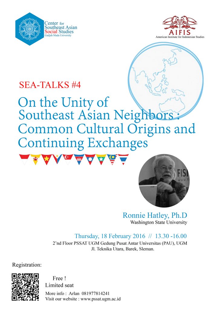 FirnandiArlan's tweet photo. Seri Diskusi SEA-talk terbaru dari @pssatUGM, "On the Unity of Southeast Asian Neighbors" Segera daftar !! https://t.co/d4mhF6Nfq0