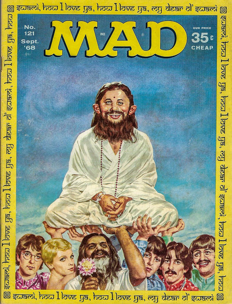 FromTheCrowd61's tweet photo. Going Through the music stuff #Mad #Magazine September1968 Issue #118 #Beatles on cover @madmagazinee #AlfredENueman https://t.co/vzIqE88iPo