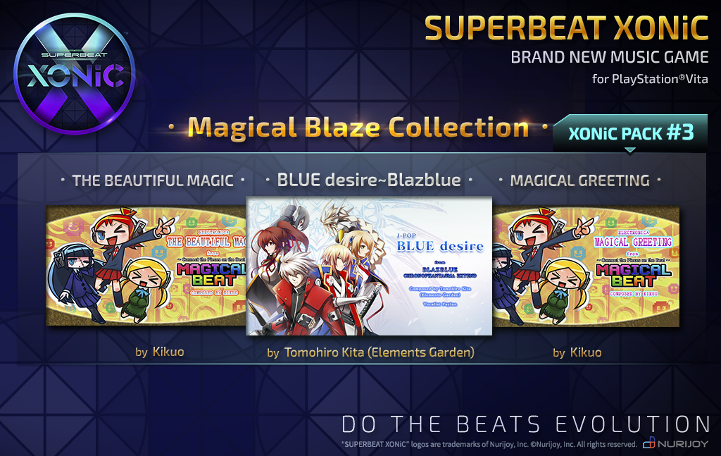 nurijoyinc's tweet photo. [공지] #SUPERBEAT #XONiC 의 DLC "Magical Blaze Collection"이 배포되었습니다. BlazBlue의 명곡을 지금 바로 만나보세요!
https://t.co/JTZTBYTa4U https://t.co/YY18lpuCme