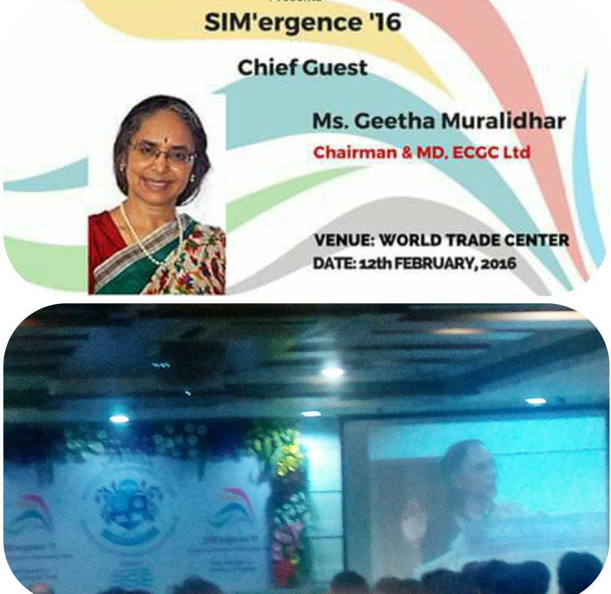 simsree's tweet photo. "Whatever you say about India, its opposite is equally true" -Ms.Geetha Muralidhar #robustIndia #SIMergence16 #live https://t.co/o9CpSya90o