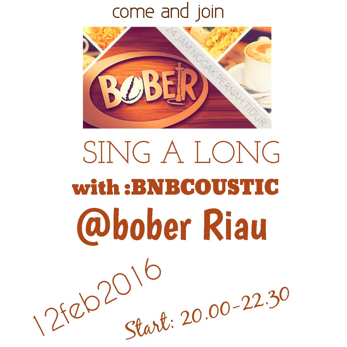 BnbCoustic's tweet photo. Malam ini come and join guys https://t.co/AcR0eqJxS9