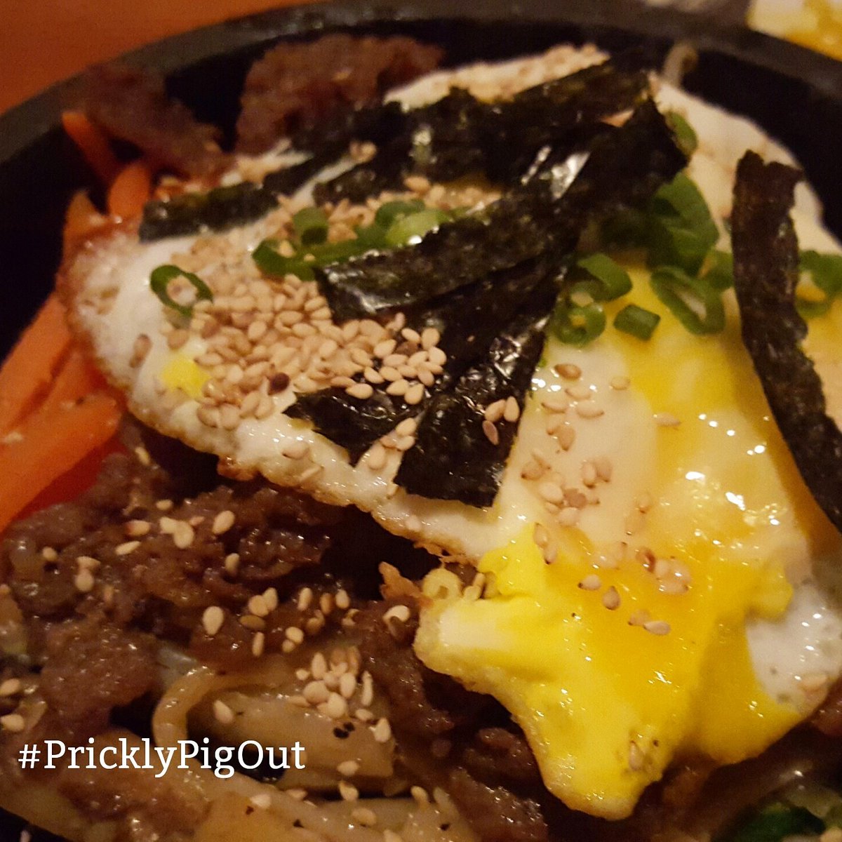 Pricklypigco's tweet photo. #newfavorite #koreanfood place in #oakland #PricklyPigOut #eastbay #bibimbap https://t.co/UuOXpjo9nC