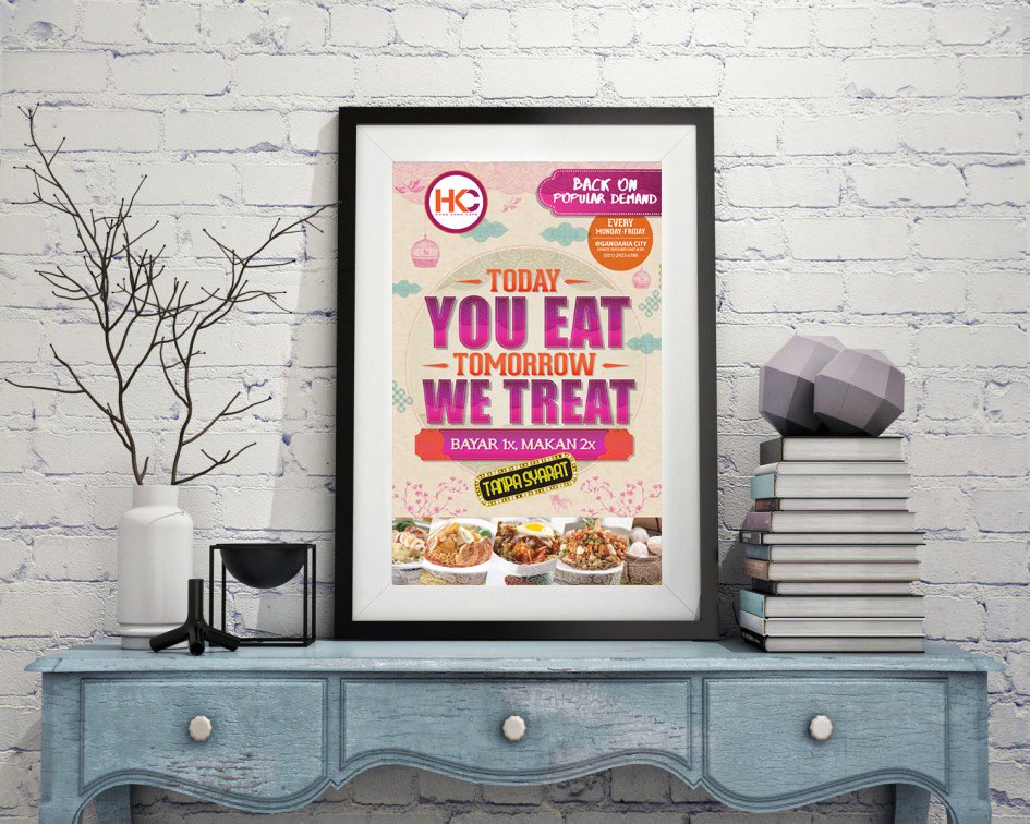 hkcafe_id's tweet photo. Get dining voucher worth 100% your first dining bill at Hong Kong Cafe @GandariaCity #TodayYouEatTomorrowWeTreat https://t.co/h3QRmnjVoM