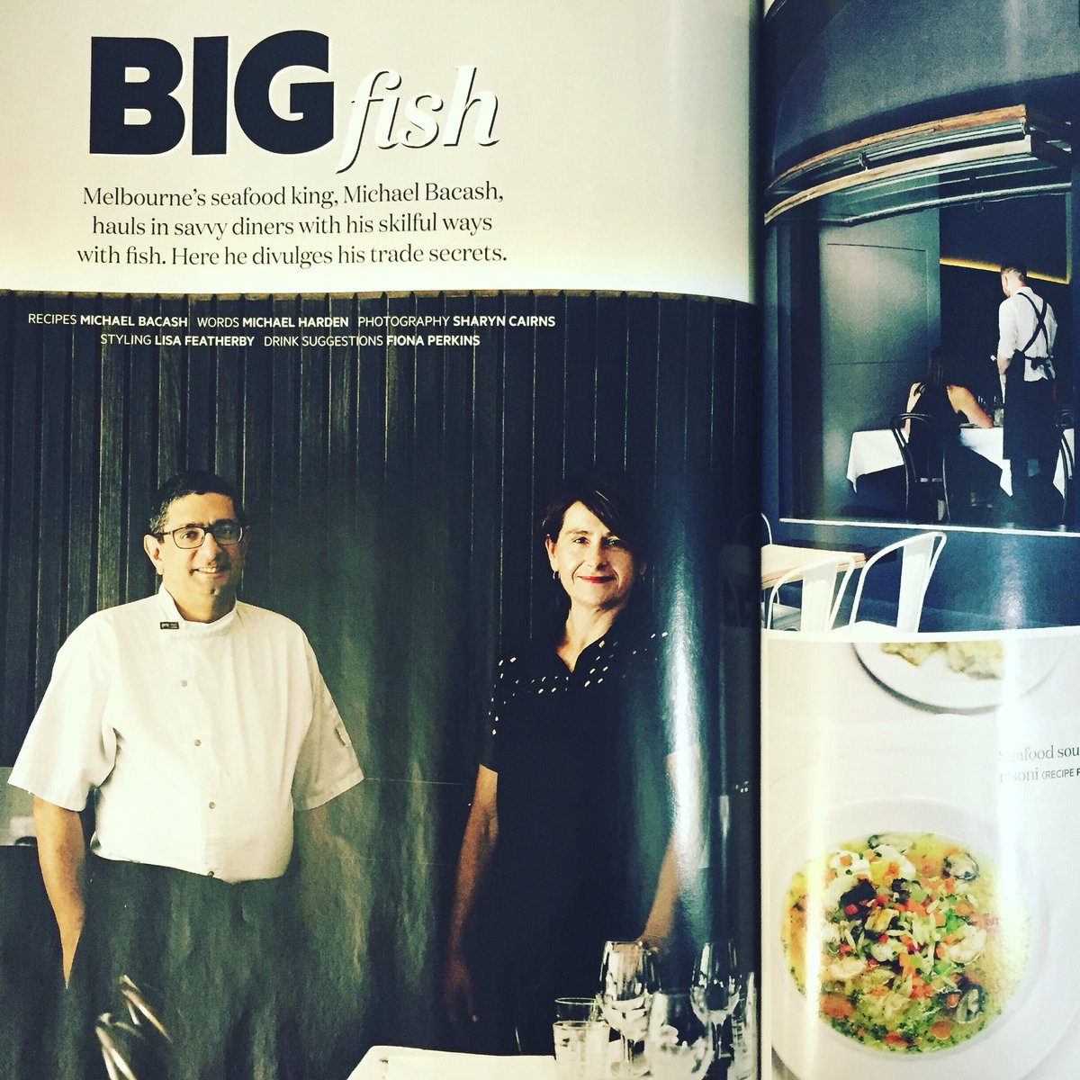 Seen our spread in <a href="/GourmetTweets/">Gourmet Traveller</a> ? You'll find trade secrets &amp; recipes from Michael Bacash tinyurl.com/ztqgxhb