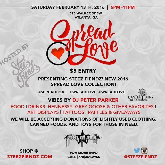 TuffLikeTubbs's tweet photo. Pull Up At Steez Fiendz #SpreadLove2016 Event
6-11PM This Saturday (2/13/16) @CityOfInk Located At 323 Walker St S… https://t.co/0l9ZnZgjd3