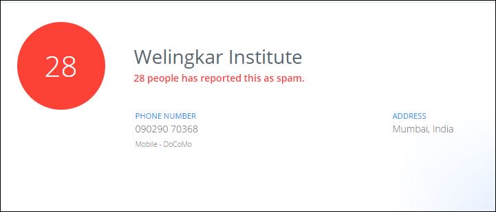 ChitraChaudhuri's tweet image. Welingkar Institute calls all the time, in spite of #donotcallregistry. I have never visited their website. #spam