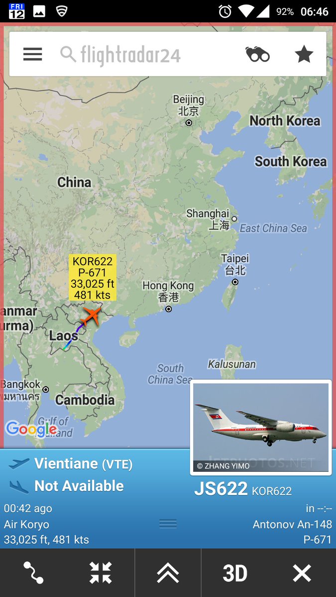CivMilAir's tweet photo. North Korea airline - Air Koryo #DPRK
AN148 #P671 JS622 from Vientiane, Laos
https://t.co/Fdfq2DhBzU https://t.co/w3hPihh5vv