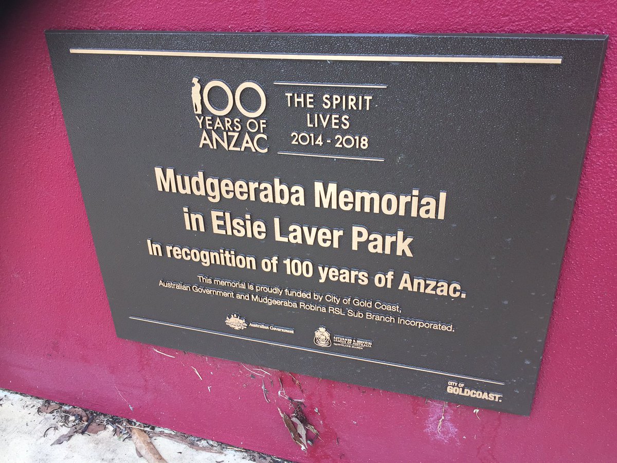 GlennontheGC's tweet photo. #50days50ways #38 is our #WarMemorial at Elsie Laver Park, #Mudgeeraba
https://t.co/2jUdEgIVOz #Vote1Tozer #gcvotes https://t.co/o8xJtNg8f7