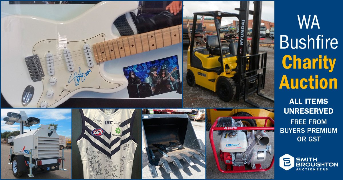 smithbroughton1's tweet image. #WABushfire Charity Auction. All proceeds go to #LMDRF for #WAFires. Auction Starts 15 Feb: bit.ly/1owarvS.