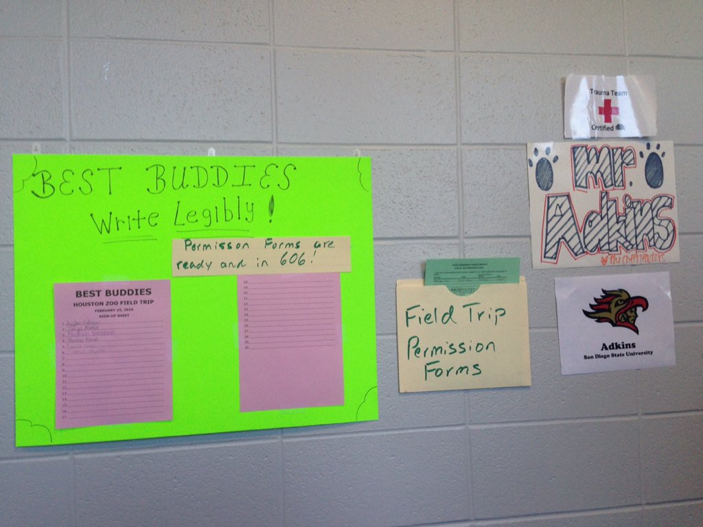 Don't forget to sign &amp; turn in the form on February 9 for the field trip to the zoo on February 25! 💙💙