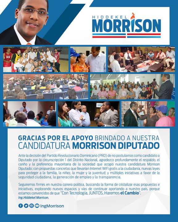 ConMorrison2020's tweet image. Por decisión del PRD @IngMorrison no será candidato a Diputado; Gracias por el apoyo brindado a #MorrisonDiputado