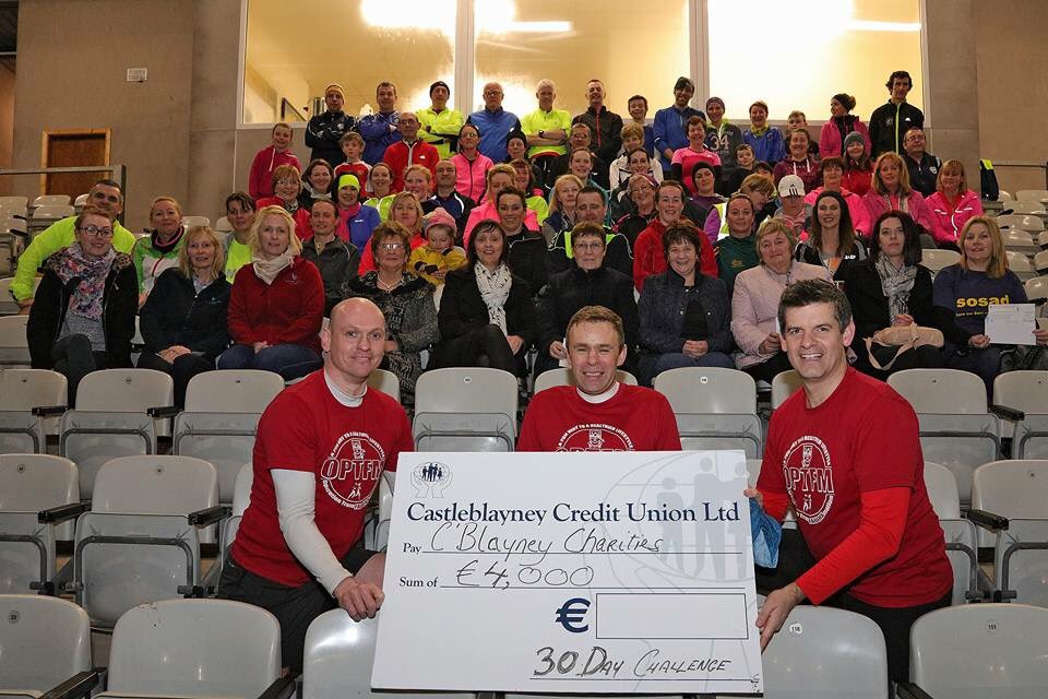 Glenn Murphy (@glennmurphy74) on Twitter photo Handing over β¬4000 to local charities tonight after the completion of the 30 Day Challenge. <a href="/castleblayneyie/">Castleblayney</a> Handing over β¬4000 to local charities tonight after the completion of the 30 Day Challenge. <a href="/castleblayneyie/">Castleblayney</a>