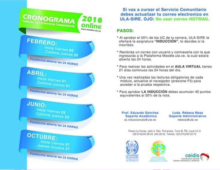ComunitarioULA's tweet photo. ¡I m p o r t a n t e! Cronograma 2016 Servicio comunitario ULA-Táchira. #Comunitarioula https://t.co/6GUbg5OMBG