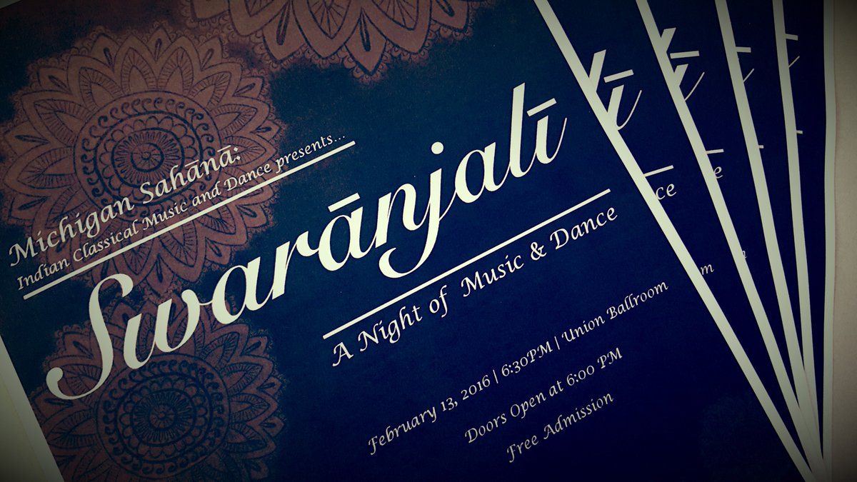 MichiganSahana's tweet photo. Our winter concert is HERE in TWO weeks! Come watch some amazing talent on ONE stage at a FREE show! #swaranjali2016 https://t.co/il6RYdh2rA
