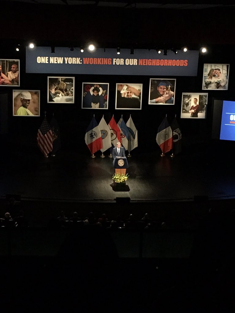 TY @deBlasioNYC delivers SotC address, adding 300 dedicated youth shelter beds for homeless LGBT kids. #OurCity