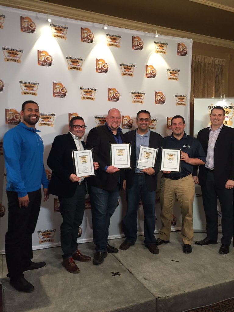 RobTRae's tweet photo. Wow. Crazy night. @datto wins 8 awards at the Reseller Choice Awards including the Best Overall Vendor! https://t.co/PGqoArxMiY