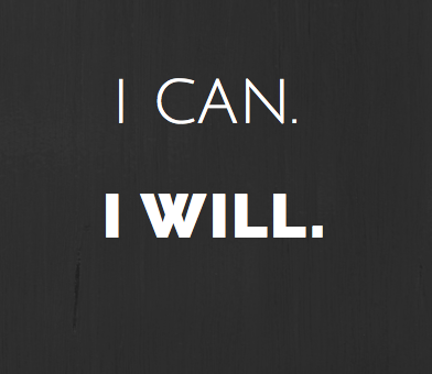 It's all about willpower. #icaniwill