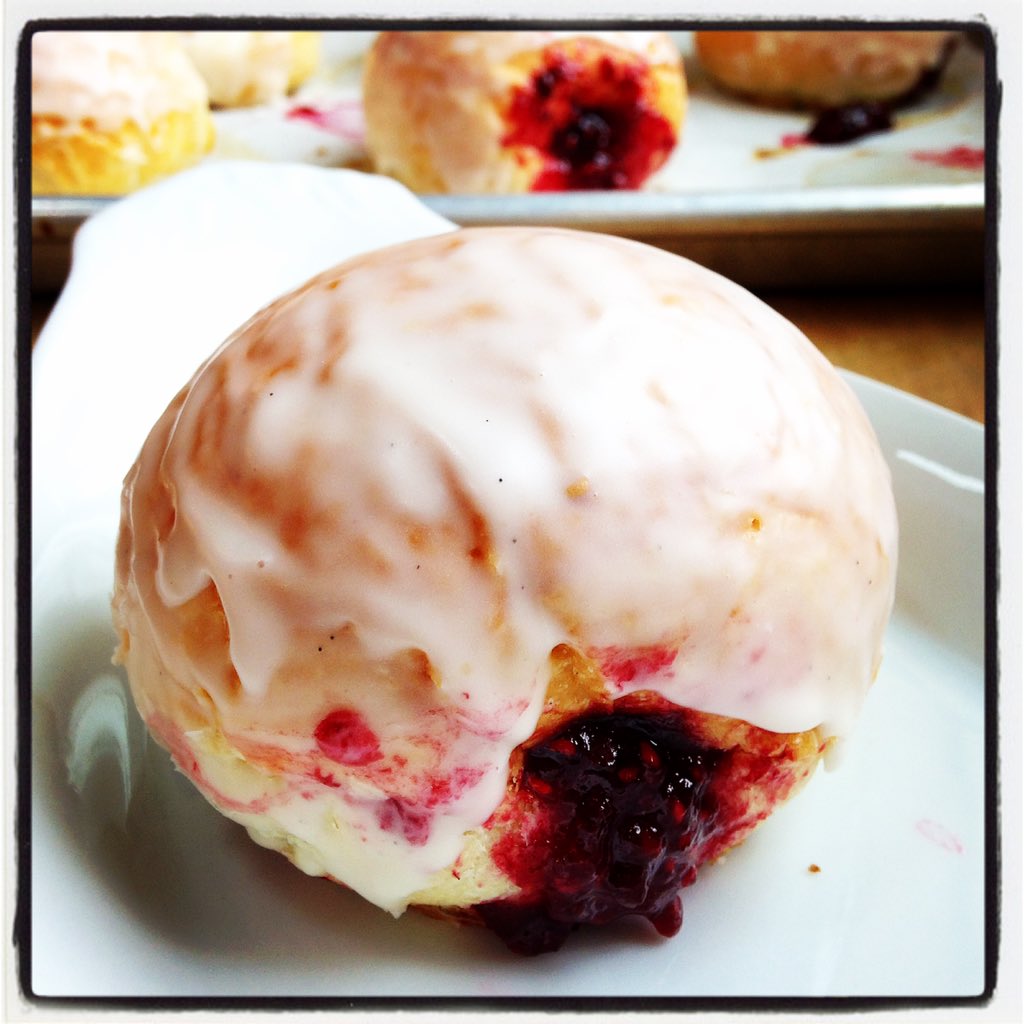 Brioche black raspberry Paczki. Tomorrow by 9 a.m. #foodporn #FatFriday