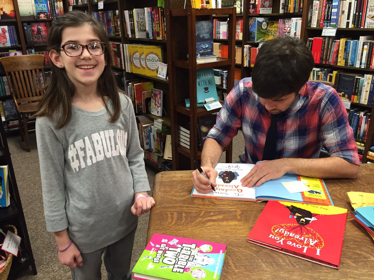 LibraryShellyL's tweet image. So good to see @joryjohn again and introduce him to the Junior Librarian. Thanks @BlueWillowBooks!!