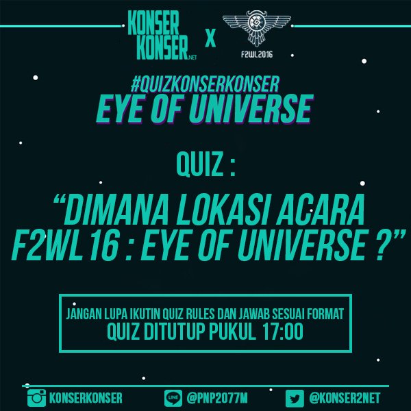 Ini pertanyaan #QUIZKONSERKONSER edisi <a href="/F2WL2016/">From 2 With Love '16</a>!