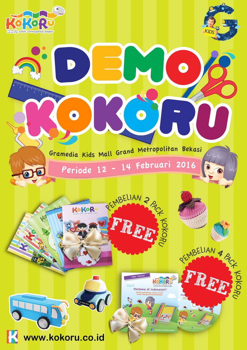 Gramedia_Kids's tweet photo. Cari tau kreasi berbagai bentuk Kokoru di sini, Grameds. cc: @kokoru_paper @gramediabooks https://t.co/oYzL9gE97U