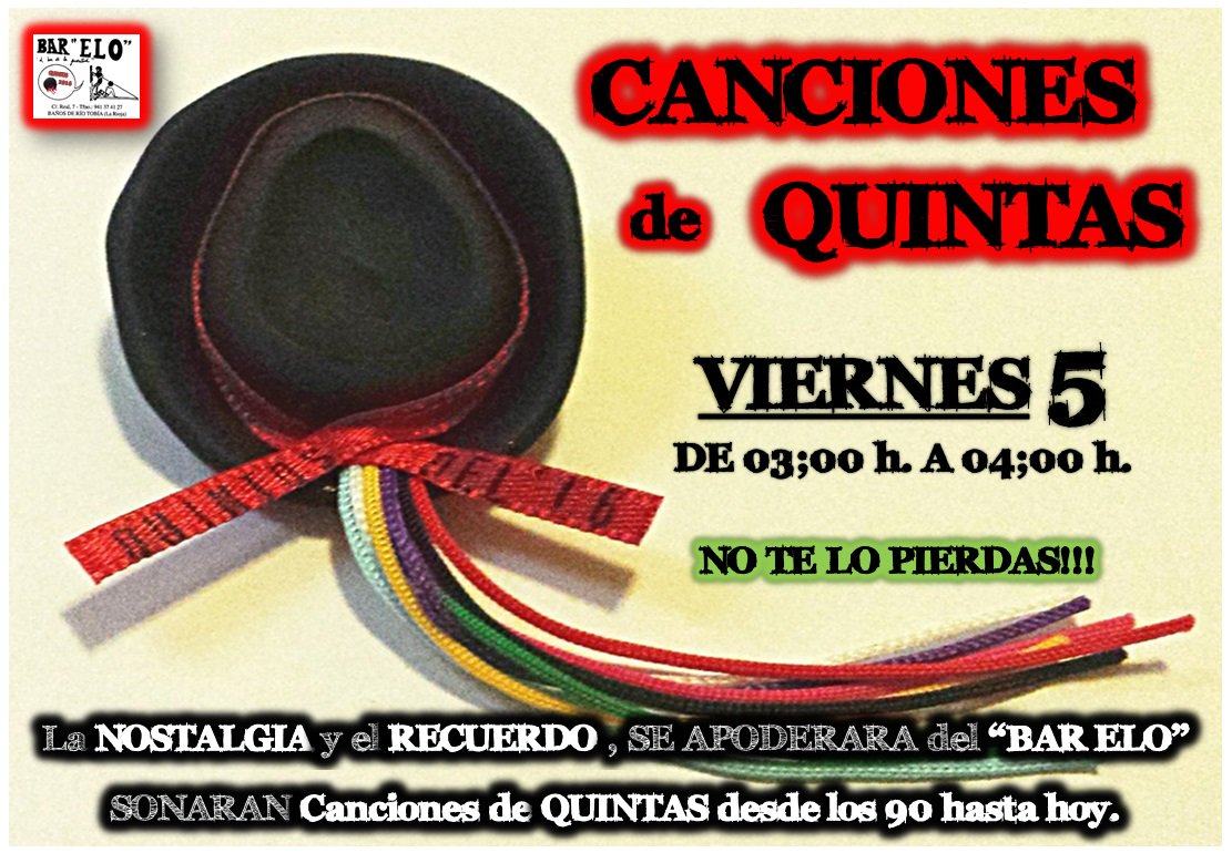 bar_elo's tweet photo. haz q LA NOSTALGIA Y EL RECUERDO T INVADA el cuerpo y disfruta cn tus quintos d 1 canción q marcó 1 época en tu vida https://t.co/FobuCvfbSG