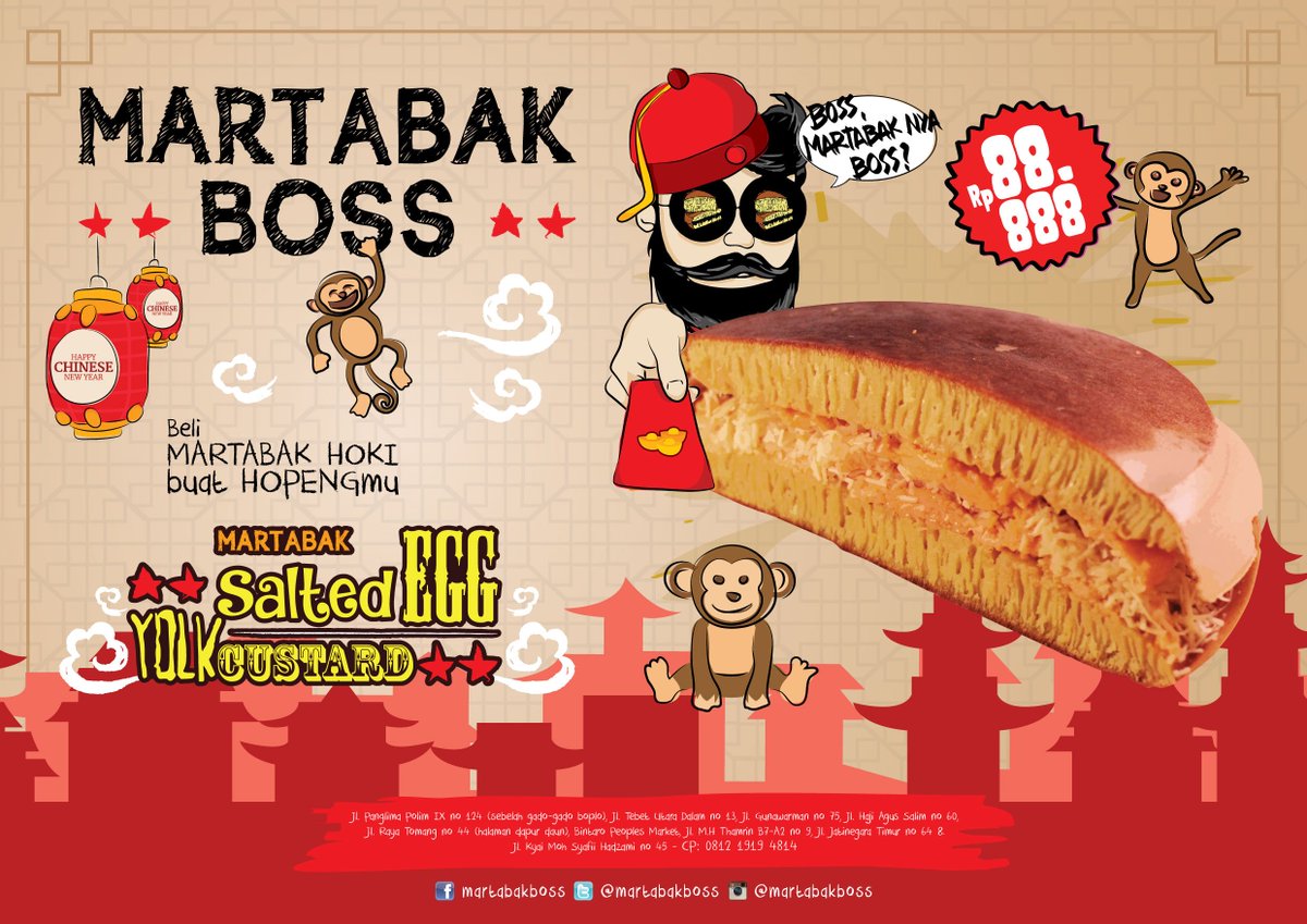 Martabak Salt Egg Yolk Custard ada di menteng boss. yuk di coba. #martabak #imlek #martabakboss #food #kuliner