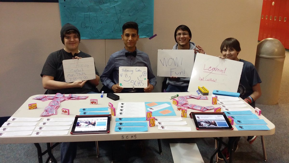 SCWritingLab's tweet image. Great job advertising at 8th Grade Night,  gentlemen!