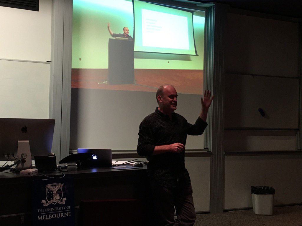 fvetere's tweet photo. Paul Dourish (@dourish) giving a lecture about Paul Dourish giving a lecture https://t.co/Sfz3Ev5Dee