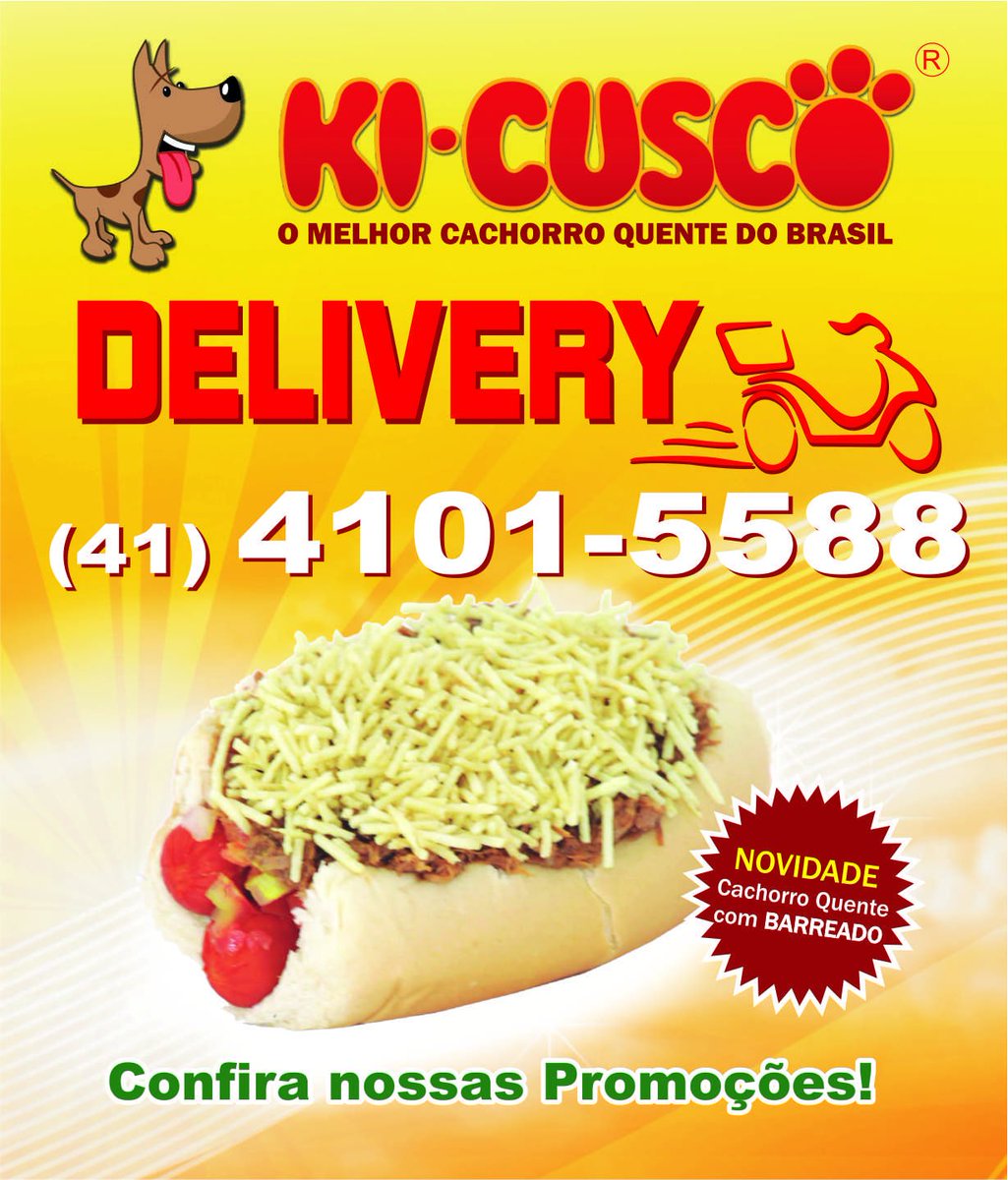 cuscoexpress's tweet image. Cachorro Quente com Barreado??!! Só no Ki-Cusco ... Uma Delícia.. Experimente!! (41) 4101-5588
