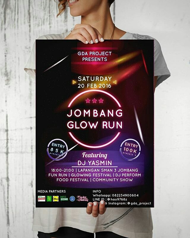 Jombang Glow Run 2K16. Special Closing ticket Presale IDR 50K. More info event follow <a href="/gda_project/">Jombang Glow Run</a>  #infojombang