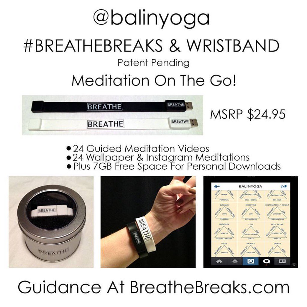 balinyoga's tweet photo. #BreatheBreaks #BalinYoga #GuidedMeditation #BREATHE #USB #wristband #Yoga #Breath #meditation #RT 4 #YOU! https://t.co/TZKKzPANaZ