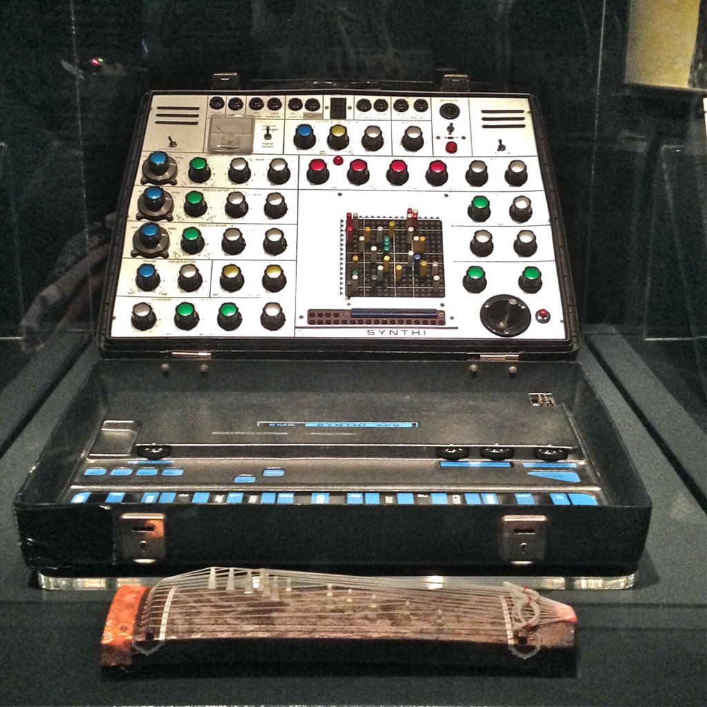 Brian Eno's EMS Synthi used on David Bowie's "Heroes", now part of the David Bowie Is... exhibition during 2015/16