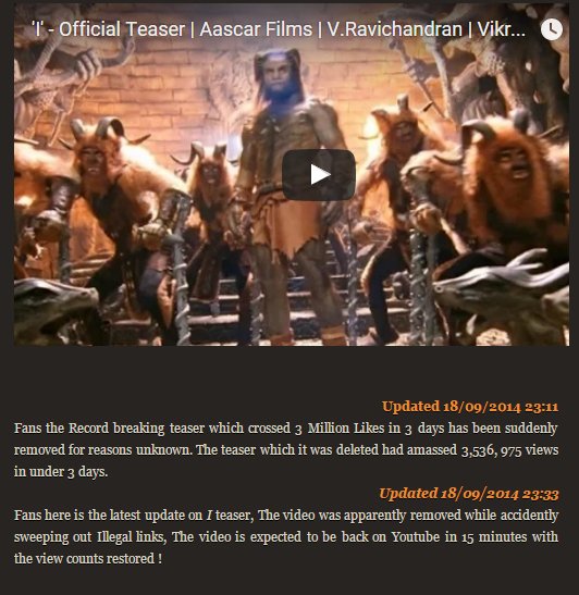 HungryHeartt49's tweet photo. #Vikram 's #ITeaser Too Faced The Same Prob..!!
Later Its Restored Wid Same Views Count .!
#Theri https://t.co/wMJiW7uzjx