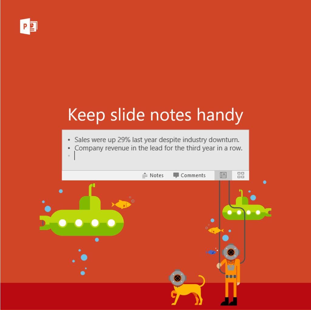 MicrosoftPH's tweet photo. #PowerPointTip: Don't put too many details in 1 slide. Keep important facts in the Notes. https://t.co/F7DkSZycdg https://t.co/gErcn5UJUQ