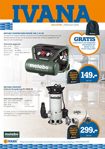 Bekijk het Ivana bulletin voor februari met o.a. #Metabo #Stanley en ons verfassortiment bit.ly/1PWjAnr